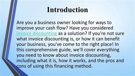 A Step By Step Complete Guide To Invoice Discounting Everything You