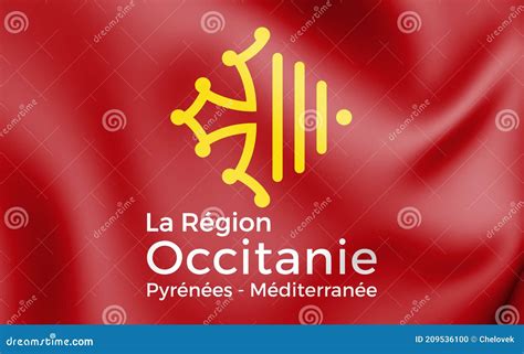 Occitanie Map France Region Shape Cartoon Vector Cartoondealer