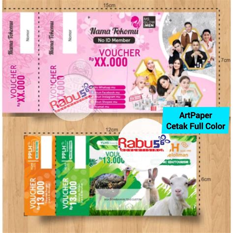 Jual Cetak Kupon Karcis Ticket Voucher Custom Shopee Indonesia