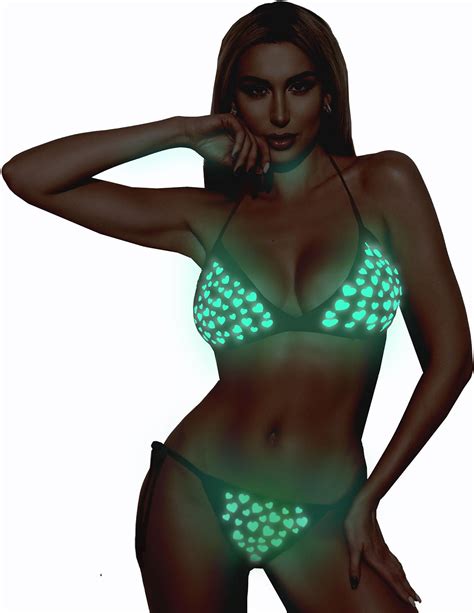 Amazon Exciting Lives Glow In The Dark Lingerie Bikini For Women Naughty Sexy Bikini