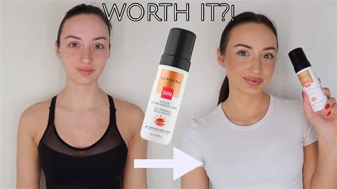 Sephora Collection Self Tanning Body Mousse Review Demo Self Tanner Reviews Youtube