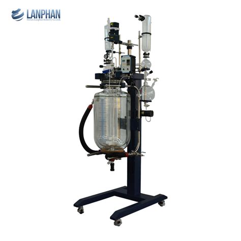 Automatic Lifting Lab Glass Reactor L Chemical Stirring Vacuum