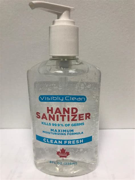 VISIBLY CLEAN HAND SANITIZER Canada