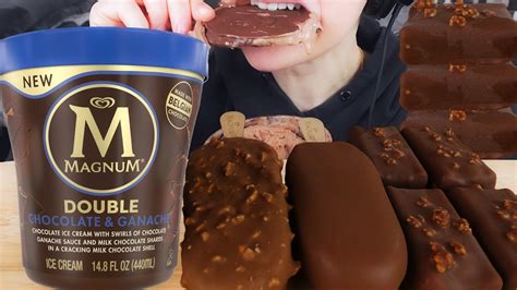 Asmr Chocolate Ice Cream Mukbang Magnum Double Chocolate Pint Kitkat