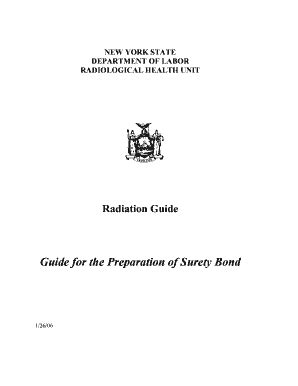 Fillable Online Labor State Ny Guide For The Preparation Of Surety Bond