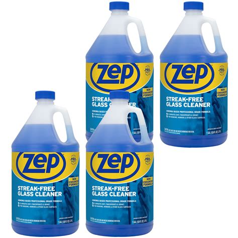 Zep Streak Free Glass Cleaner 1 Gallon Case Of 4 ZU1120128 Pro