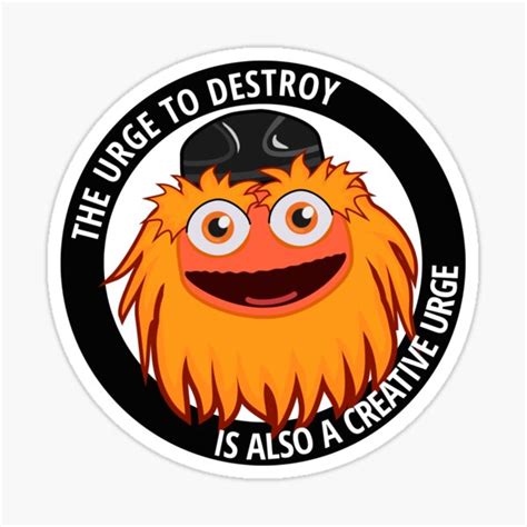 Gritty Philadelphia Flyers Mascot Sticker By Jahesu Redbubble