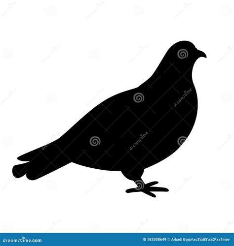 Pigeon Silhouette Vector Icon Stock Vector Illustration Of Clipart