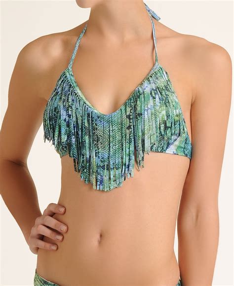 L Space Viridian Fringe Bikini Top Fringe Bikini Top Bikinis Fringe