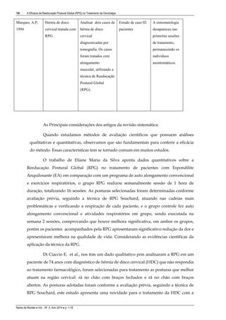 A Eficacia Da Reeduca O Postural Global Rpg Na Cervical Pdf