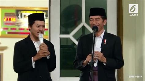 Beatbox Di Samping Presiden Jokowi Santri Dapat Sepeda Regional