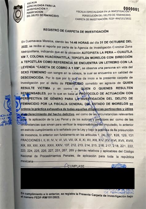 Entrega Fiscal A De Morelos Carpeta De Investigaci N A Ciudad De M Xico