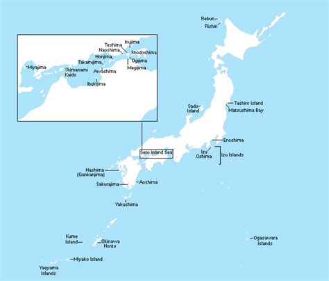 Islands Of Japan Map - Zoning Map