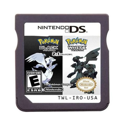 Cartucho De Jogo Para Nintendo Console Pokemon Cartão Preto Ouro Branco