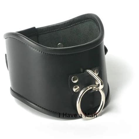 Sex Slave Collar Fetish Neck Bondage Restraints Leather Posture Collar