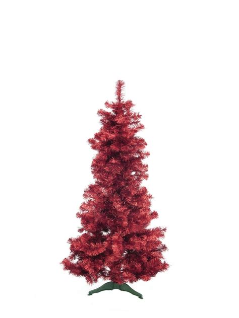 Sapin De Noel Artificiel De Couleur Rouge H Cm Floranet