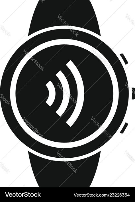 Round Smartwatch Icon Simple Style Royalty Free Vector Image