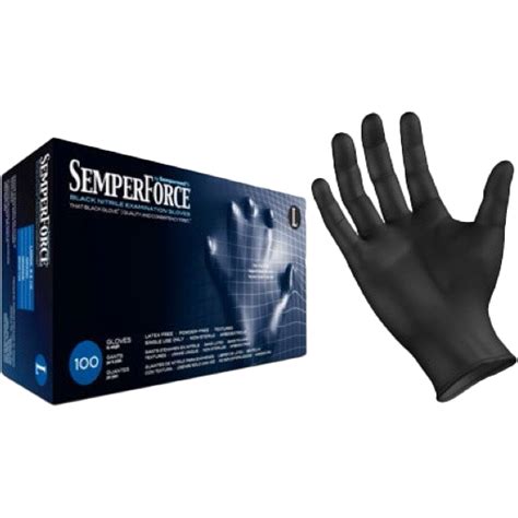 Black Nitrile Exam Gloves Powder Free Skintx® 40 Mil Sizes Sm Xl