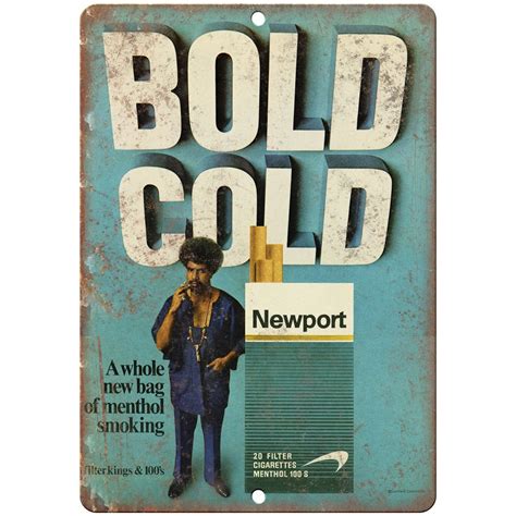 1970s Newport Cigarette Bold Cold vintage ad 9" x 12" reproduction met ...