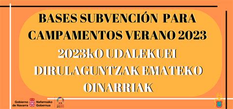 Bases reguladoras para la concesión de subvenciones a campamentos de