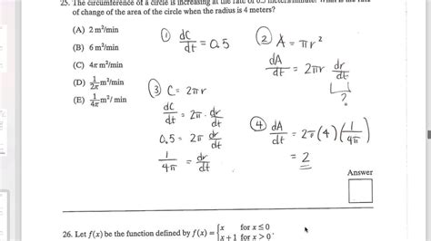 Ap Calculus Ab Practice Exam With Answers Cracking The Code