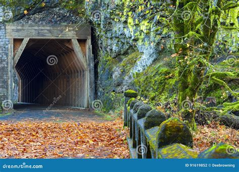 Oneonta Tunnel Columbia River Gorge Stock Photo Image Of River