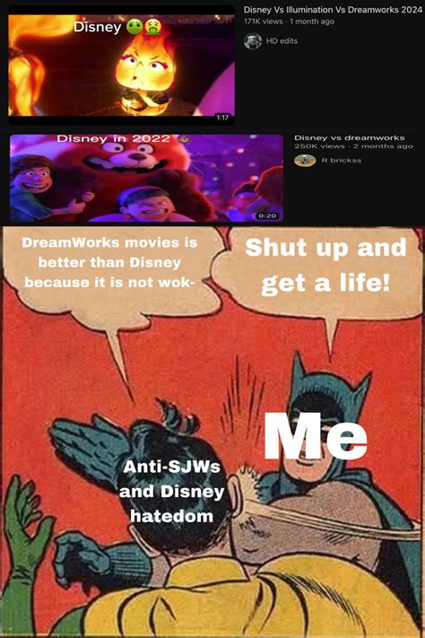 Enough with DreamWorks vs. Disney memes! by GeoNonnyJenny on DeviantArt