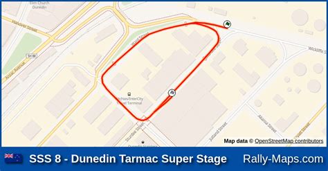 Karte Sss Dunedin Tarmac Super Stage Otago Rally Aprc