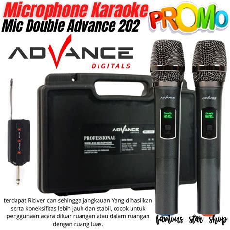 Jual Advance MIC 202 MIC 203 Profesional 2 Mic Wireless Microphone