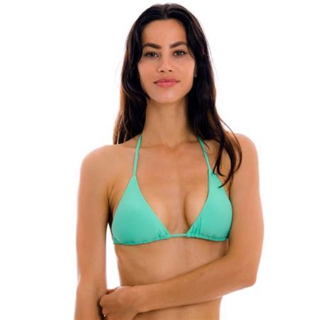 Reggiseno Bikini Triangolo A Tendina Verde Acqua Con Imbottiture In