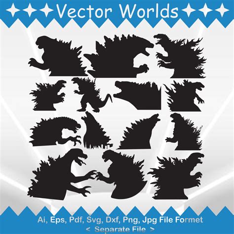 Godzilla Svg Bundle 6 Files Masterbundles