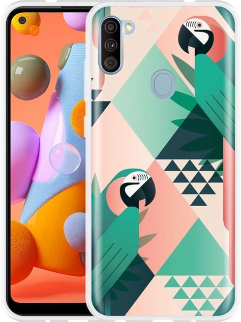 Oppo A52 Hoesje Exotic Trendy Parrots Designed By Cazy Bol