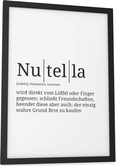 Amazon De Papierschmiede Definition Nutella DIN A4 21x30 Cm