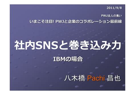 社内snsと巻き込み力 Ppt