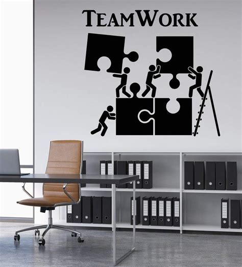 Dxling Vinyl Wall Decal Teamwork Motivation Decor For