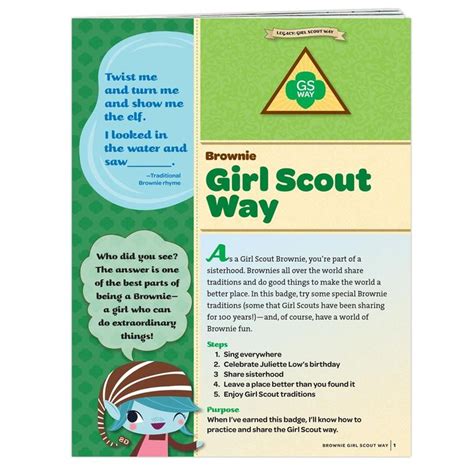 Brownie Girl Scout Way Badge Requirements Pamphlet in 2021 | Girl ...