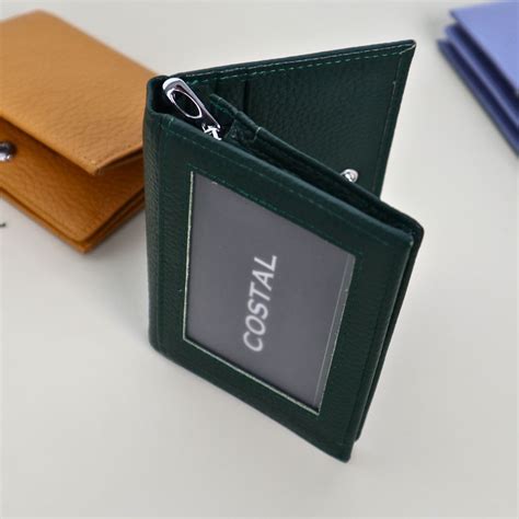 Card Wallet with Zipper - Costal Leather Bags