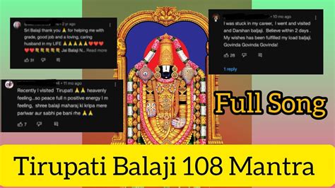 tirupati balaji  mantra full song  wishes   fulfill