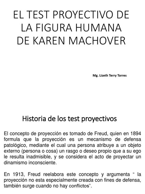 Análisis Del Test Proyectivo De La Figura Humana De Karen Machover Pdf Masculinidad Narcisismo