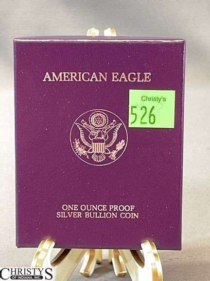 American Eagle One Ounce Proof Silver Bullion Coin In Box With