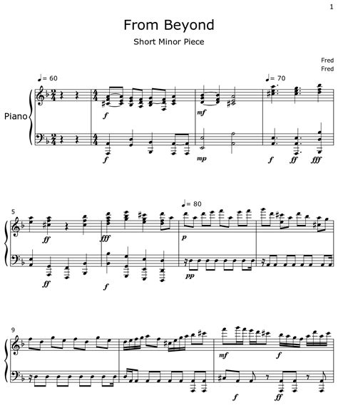 From Beyond - Sheet music for Piano