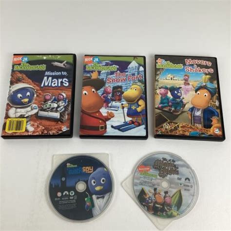 Nick Jr The Backyardigans DVD Lot Snow Fort Mars Spy Movers Shaker