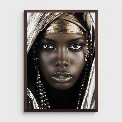 African Woman Printable Art Digital Download Afrocentric Wall Art