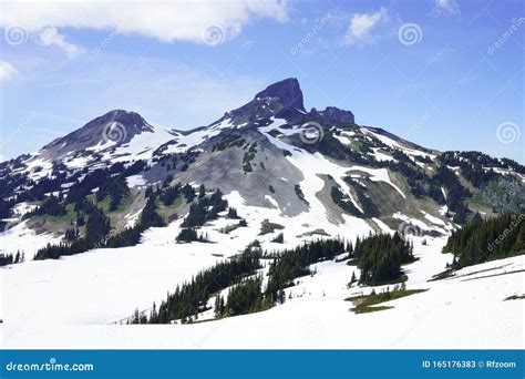 Black Tusk Mountain Peak In Garibaldi Provincial Park Stock Image