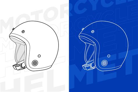 Line Art Vintage Helmet Vector Template Collection 19498234 Vector Art