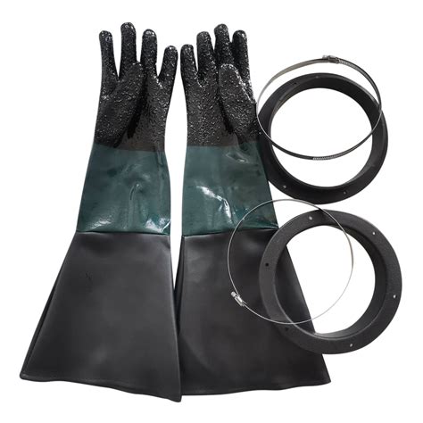 Sandblasting Gloves Sand Blaster Parts Blasting Gloves With O Rings For Sandblast Cabinet