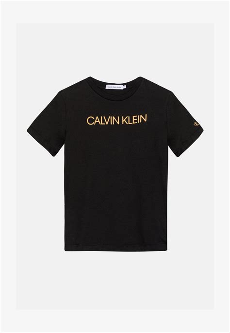 Calvin Klein Jeans Institutional Unisex Print T Shirt Black Black