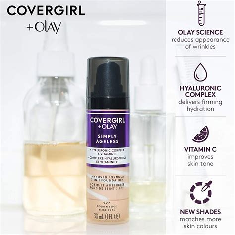 Covergirl And Olay Simply Ageless 3 In 1 Liquid Foundation Creamy