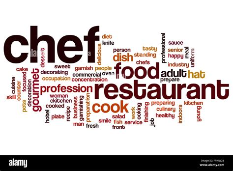 Chef word cloud Stock Photo - Alamy