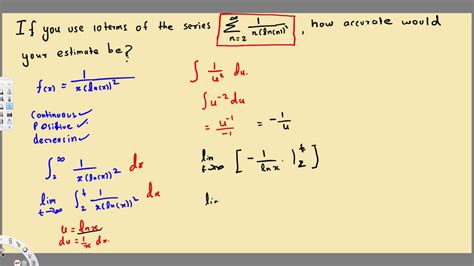 Remainder Estimate For The Integral Test Integral Calculus Youtube